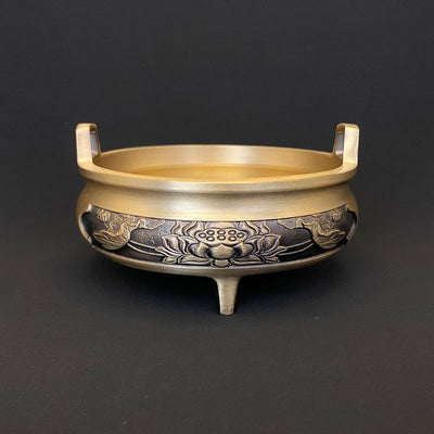 Quemador de Incienso de Cobre Loto – Pureza y Energía Sagrada