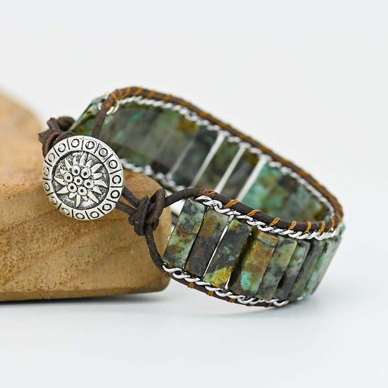 ulsera Tribal de Turquesa Africana Trenzada