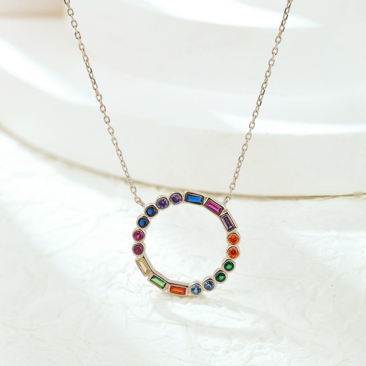 Collar 7 chakras en plata 925, armonía interior y equilibrio energético con estilo moderno