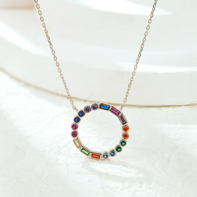 Collar 7 chakras en plata 925, armonía interior y equilibrio energético con estilo moderno