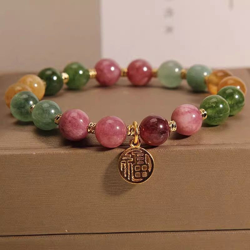 Armonía y belleza: Pulsera de jade y turmalina para energía positiva