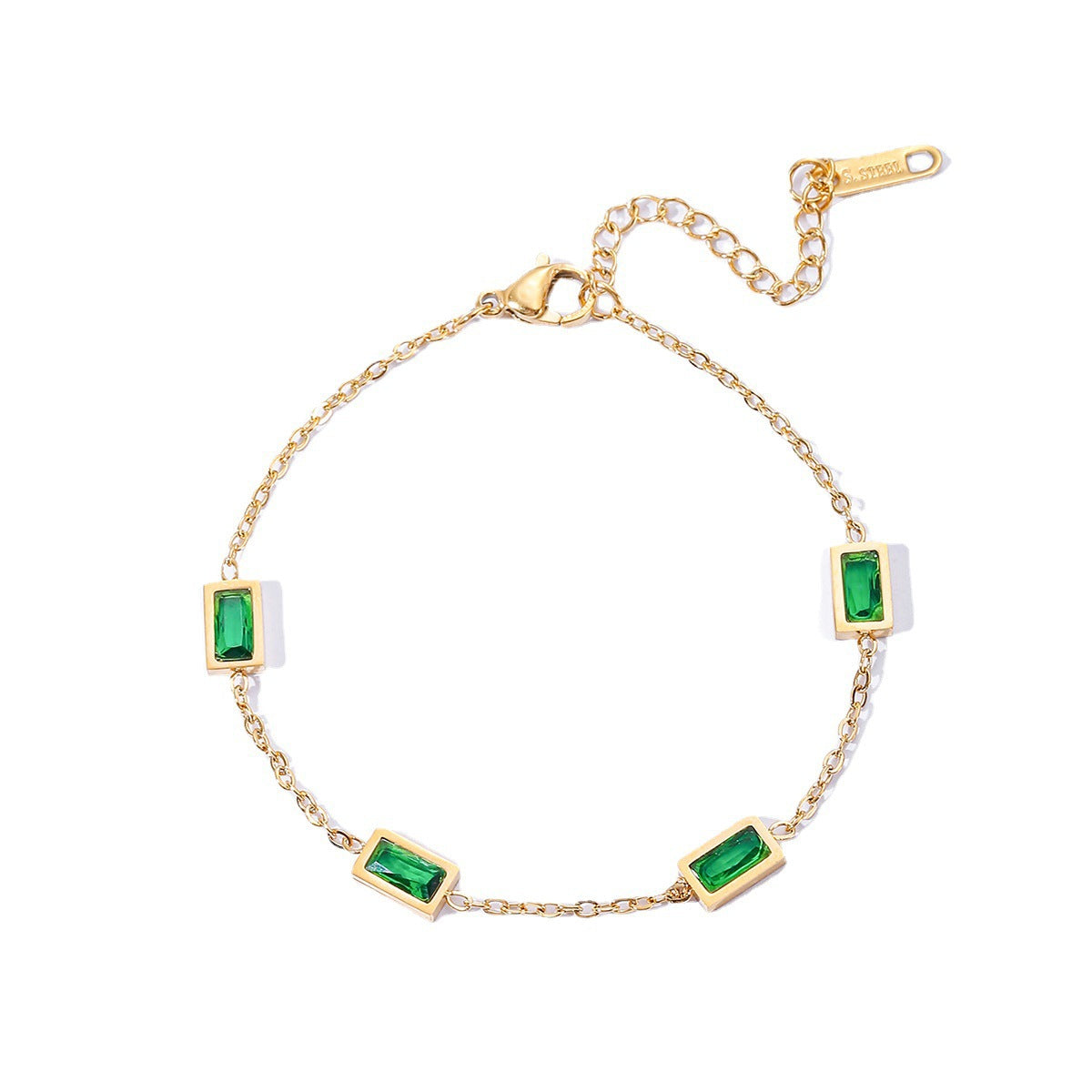 Pulsera de Cuarzo Verde y Circonita: Armonía y Prosperidad Espiritual