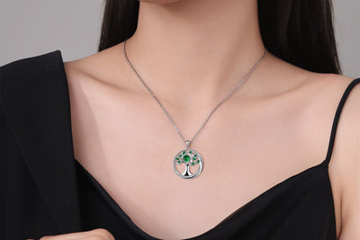 Collar Árbol de la Vida Zen con Incrustaciones – Energía, Luz y Renovación Interior