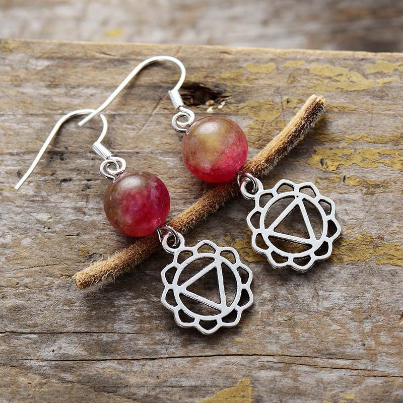 Ilumina Tu Energía con Pendientes de Aventurina Cuarzo y Jaspe Rojo