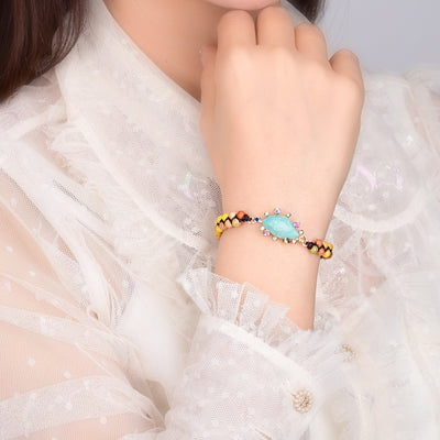 Pulsera de Amazonita con Cristales Multicolores