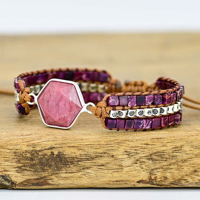 Pulsera de Rodonita Natural – Amor propio y equilibrio emocional