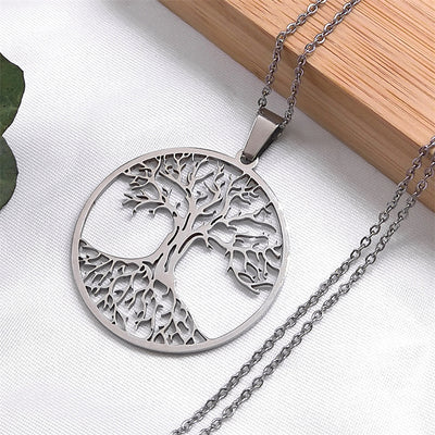 Collar Árbol de la Vida Zen de Acero Inoxidable – Energía, Protección y Armonía Interior