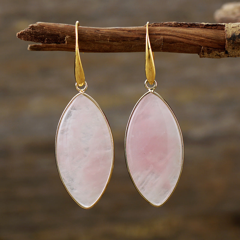 Brilla con Equilibrio y Protección: Pendientes de Cuarzo Rosa, Ónix y Turquesa
