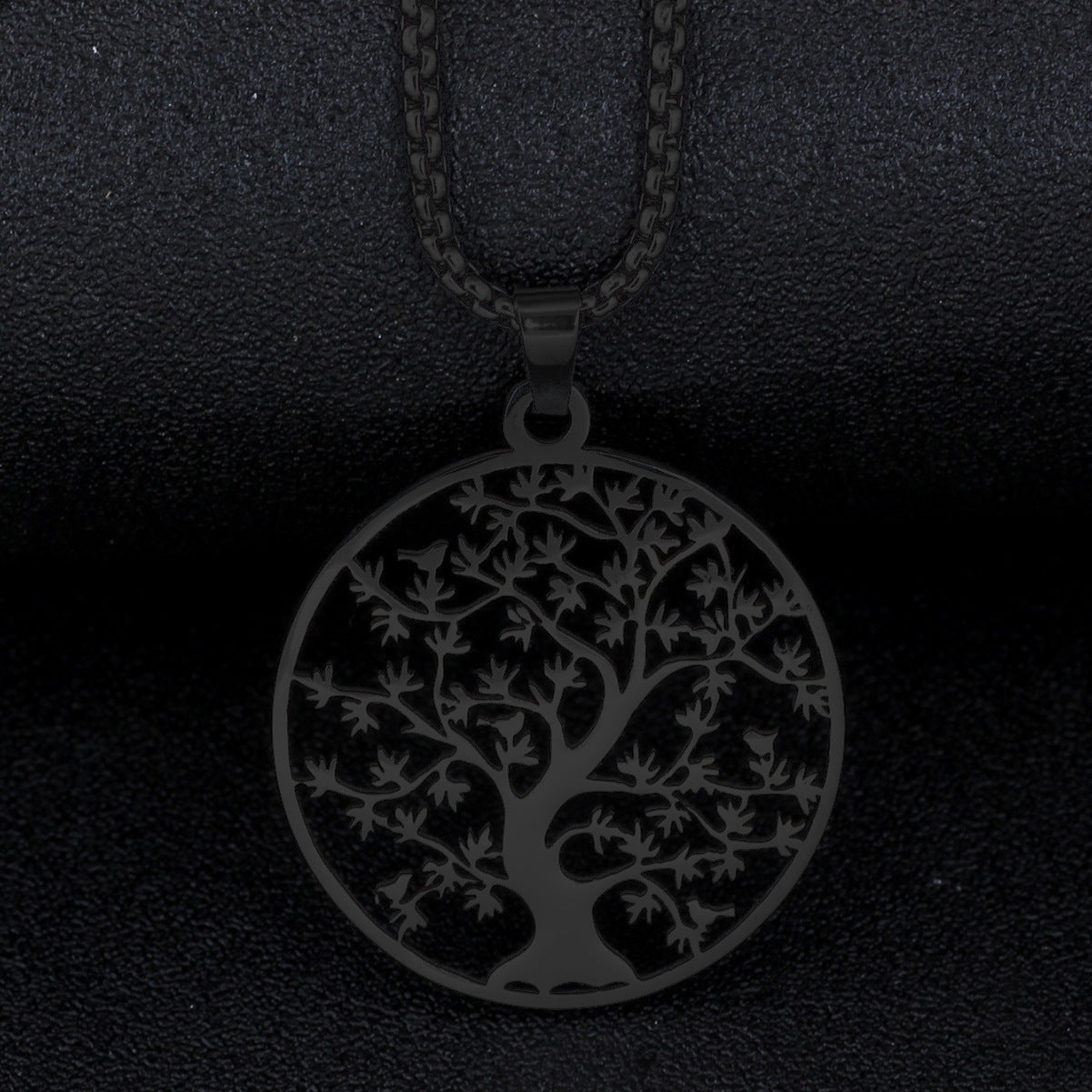 Collar Árbol de la Vida Zen de Acero Titanio – Fortaleza, Energía y Renacimiento Interior