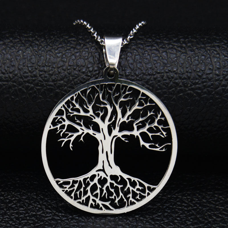 Collar Árbol de la Vida Zen de Acero Inoxidable – Energía, Protección y Armonía Interior