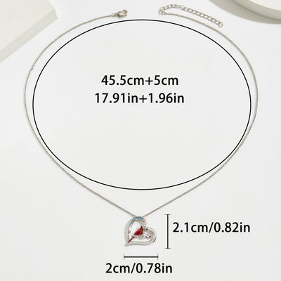 Collar loro rojo del amor en plata 925, joya vibrante y símbolo de afecto libre