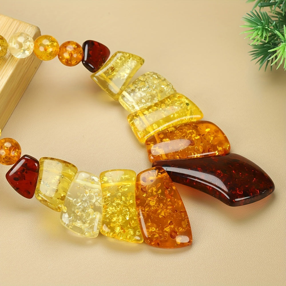 Collar de Ámbar Elegante: El Toque Sofisticado y Dulce Que Inspira Tu Estilo