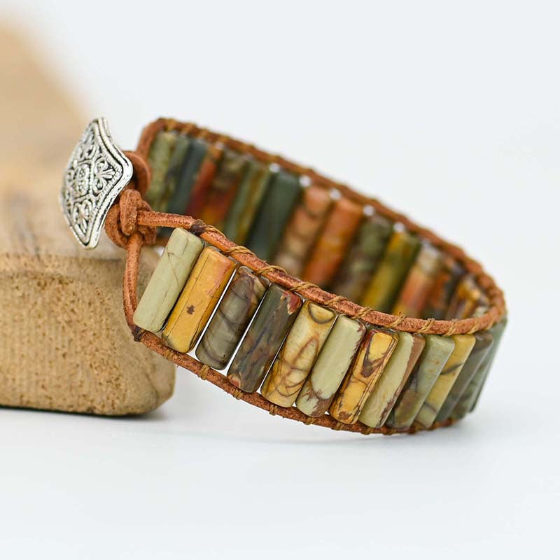 Pulsera de Piedra Shoushan – Fuerza de la Tierra en tu Muñeca