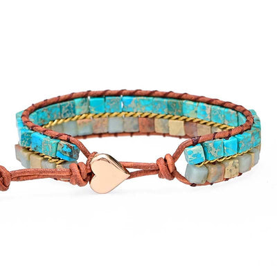 Pulsera de piedra Shoushan y turquesa, armonía entre tierra y cielo