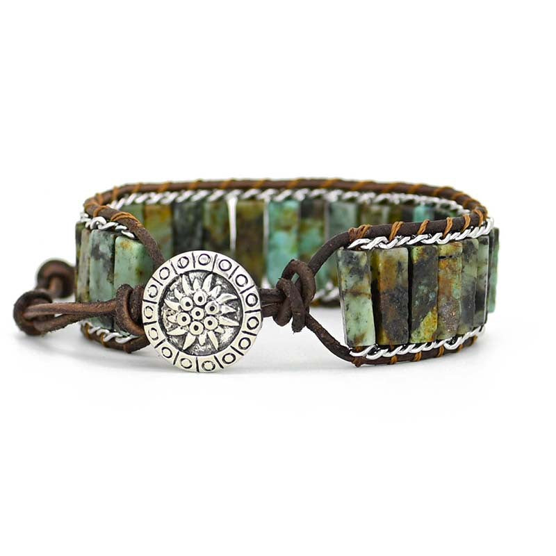 ulsera Tribal de Turquesa Africana Trenzada