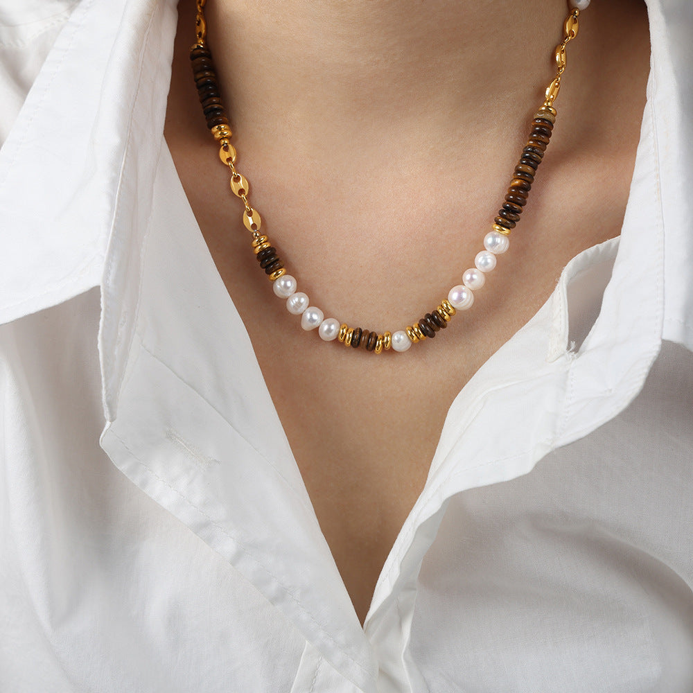 Collar Ojo de Tigre y Perla: Tu Amuleto de Equilibrio y Confianza