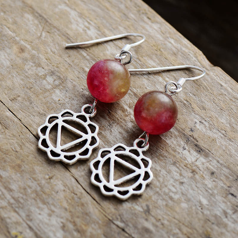 Ilumina Tu Energía con Pendientes de Aventurina Cuarzo y Jaspe Rojo