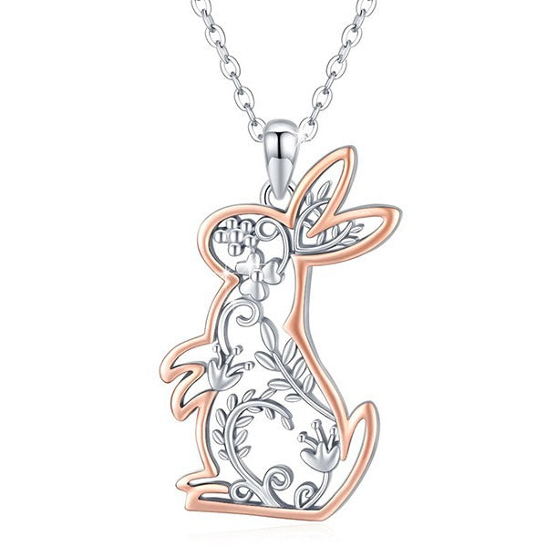 Collar conejo en plata 925, diseño moderno y tierno que combina con todo
