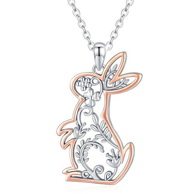 Collar conejo en plata 925, diseño moderno y tierno que combina con todo