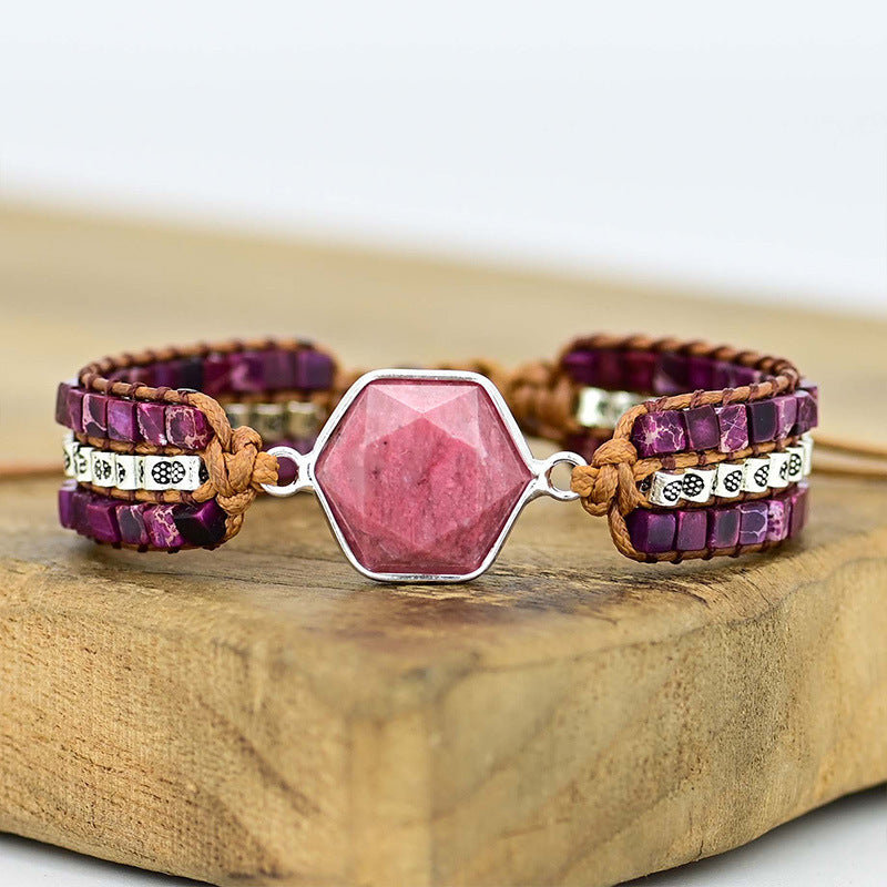 Pulsera de Rodonita Natural – Amor propio y equilibrio emocional