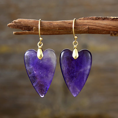 Realza Tu Equilibrio con Pendientes de Amatista y Aventurina Azul