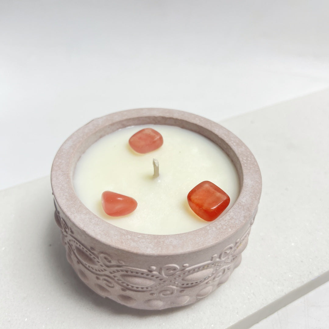 Velas Perfumadas con Piedras Difusoras – Fragancia y Armonía Interior