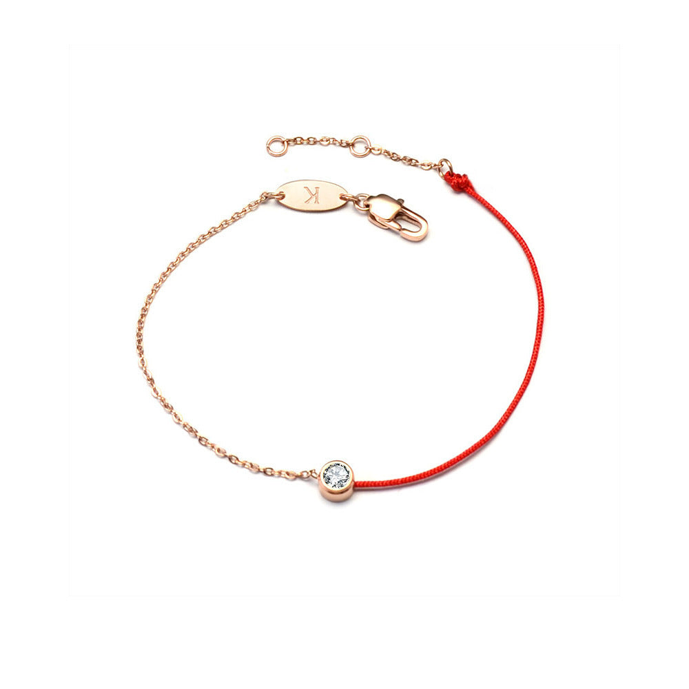 Pulsera de Protección y Energía con Cuerda Roja y Diamantes
