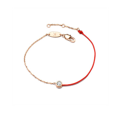 Pulsera de Protección y Energía con Cuerda Roja y Diamantes