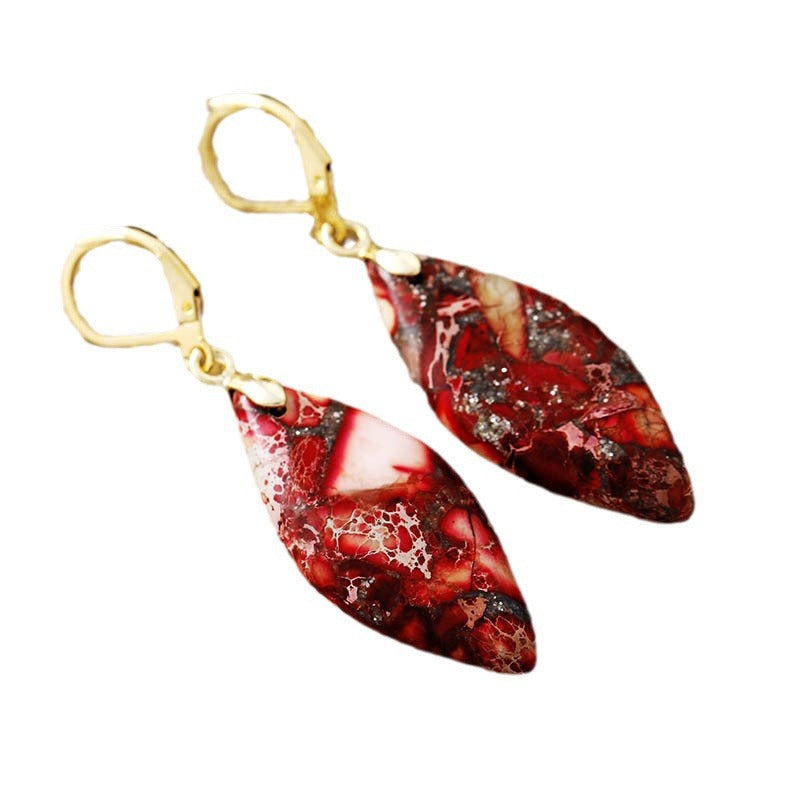 Brilla con Vitalidad y Optimismo: Pendientes de Goldstone Rojo Natural
