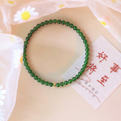 Pulsera de Calcedonia Verde: Belleza y Energía en tu Día a Día