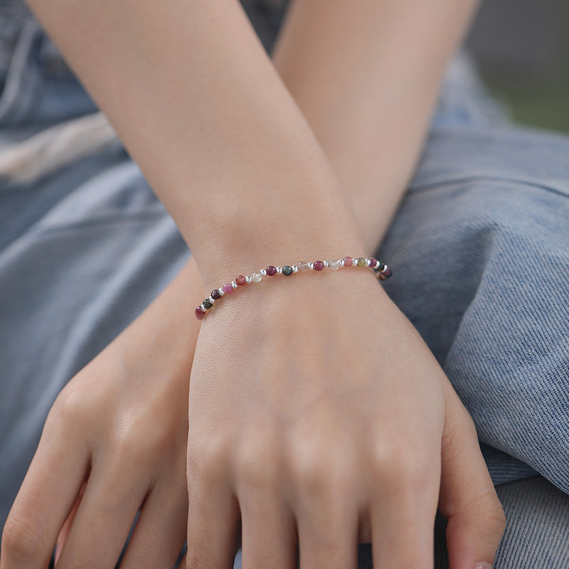 Pulsera de turmalina y plata pura: equilibrio, elegancia y energía positiva