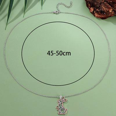 Collar conejo en plata 925, diseño moderno y tierno que combina con todo