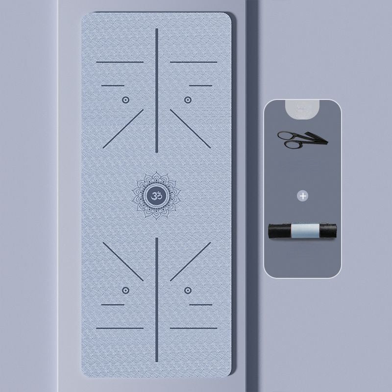 Esterilla Ecológica de Yoga Azul con Om, Bolsa y Bandolera