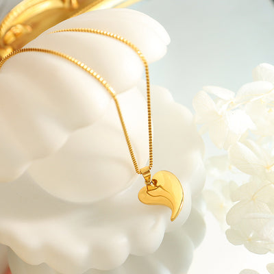 Collar de acero de titanio y oro: Amor duradero, energía positiva