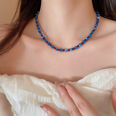 Collar Zen de Cuentas de Jade Azul – Serenidad, Protección y Belleza Interior