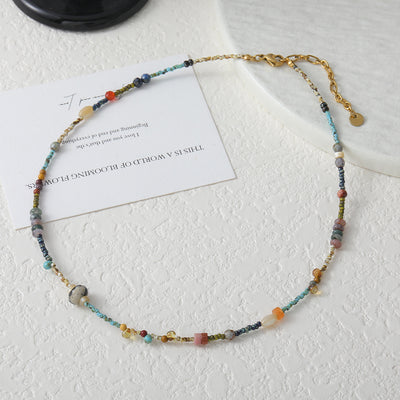 Collar de Energía y Armonía: Turmalina natural y diseño bohemio