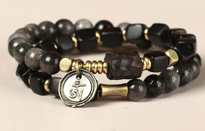 Pulsera de Madera y Obsidiana: Equilibrio y Protección Espiritual