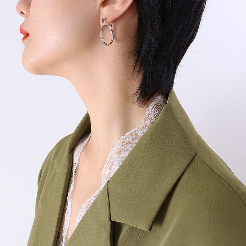 Pendientes Geométricos de Acero: Fuerza y Originalidad Para Tu Energía