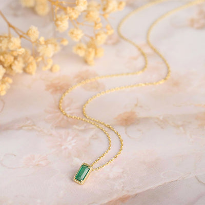 Collar de Plata S925 con Cuarzo Retro y Colgante de Esmeralda Desmontable: Elegancia y Energía Espiritual