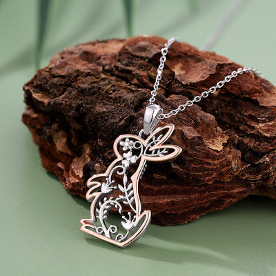 Collar conejo en plata 925, diseño moderno y tierno que combina con todo