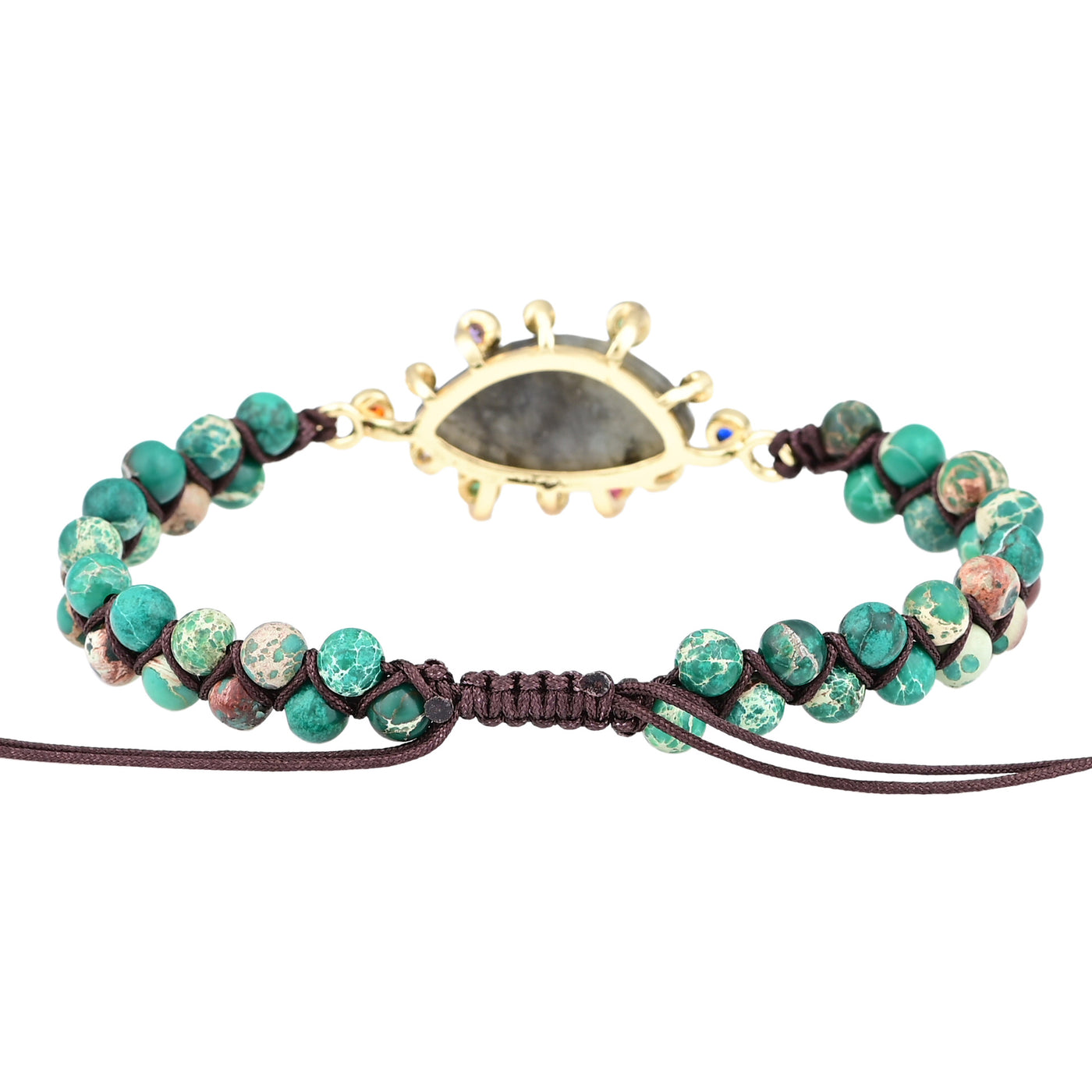 Pulsera de Labradorita con Cuentas Místicas