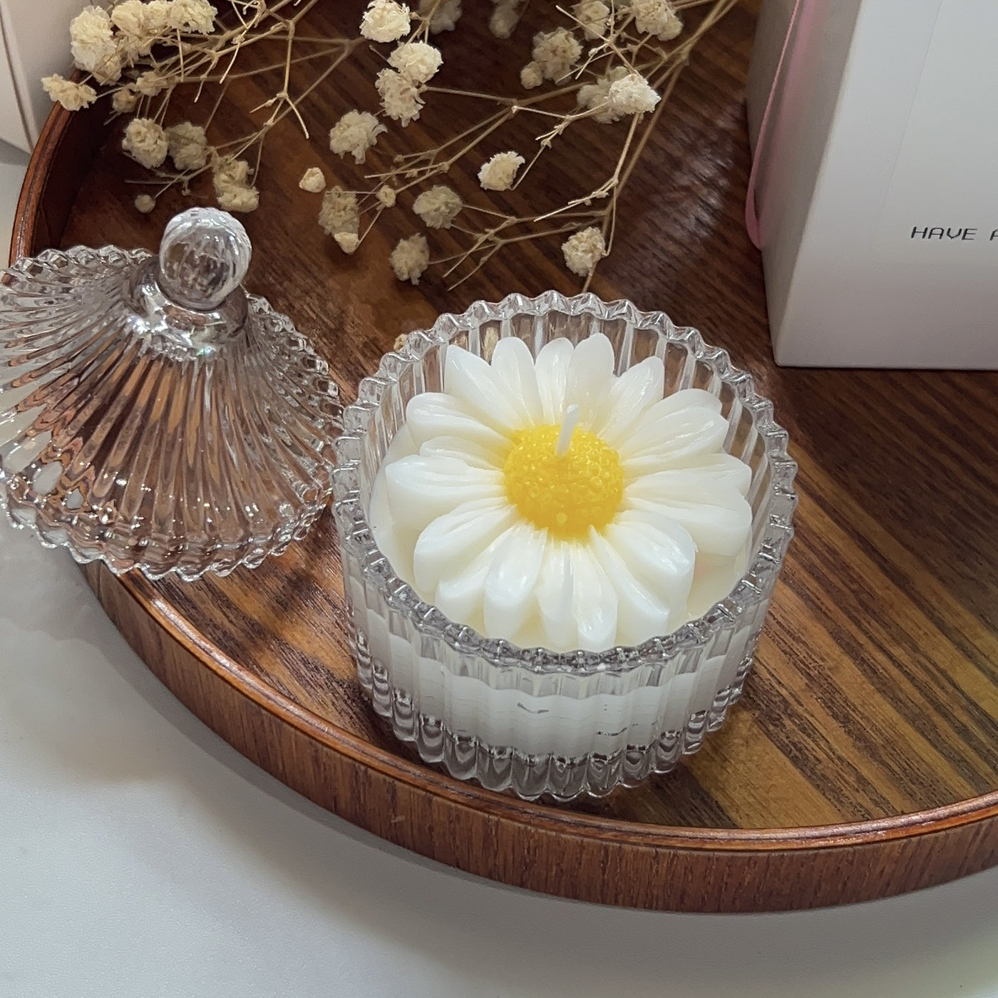 Vela de Aromaterapia con Fragancia de Margaritas – Luz, Frescura y Energía Positiva