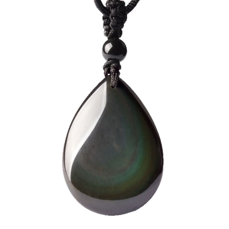 Colgante Gota de Obsidiana – Protección, Claridad y Energía Ancestral