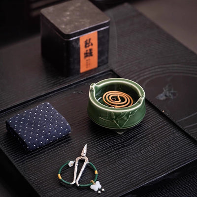 Quemador de Incienso de Bambú y Cerámica – Raíces, Calma y Conexión