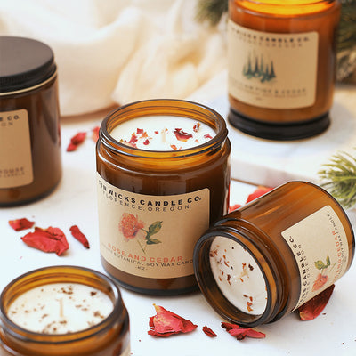 Vela de Aromaterapia con Flores Secas – Fragancia, Relajación y Energía Positiva