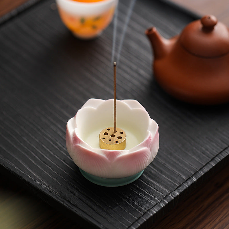 Quemador de Incienso Loto de Cerámica – Armonía y Energía Interior