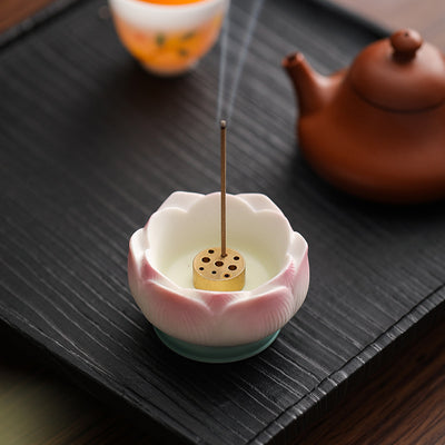 Quemador de Incienso Loto de Cerámica – Armonía y Energía Interior