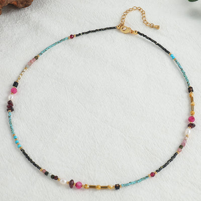 Collar de Energía y Armonía: Turmalina natural y diseño bohemio