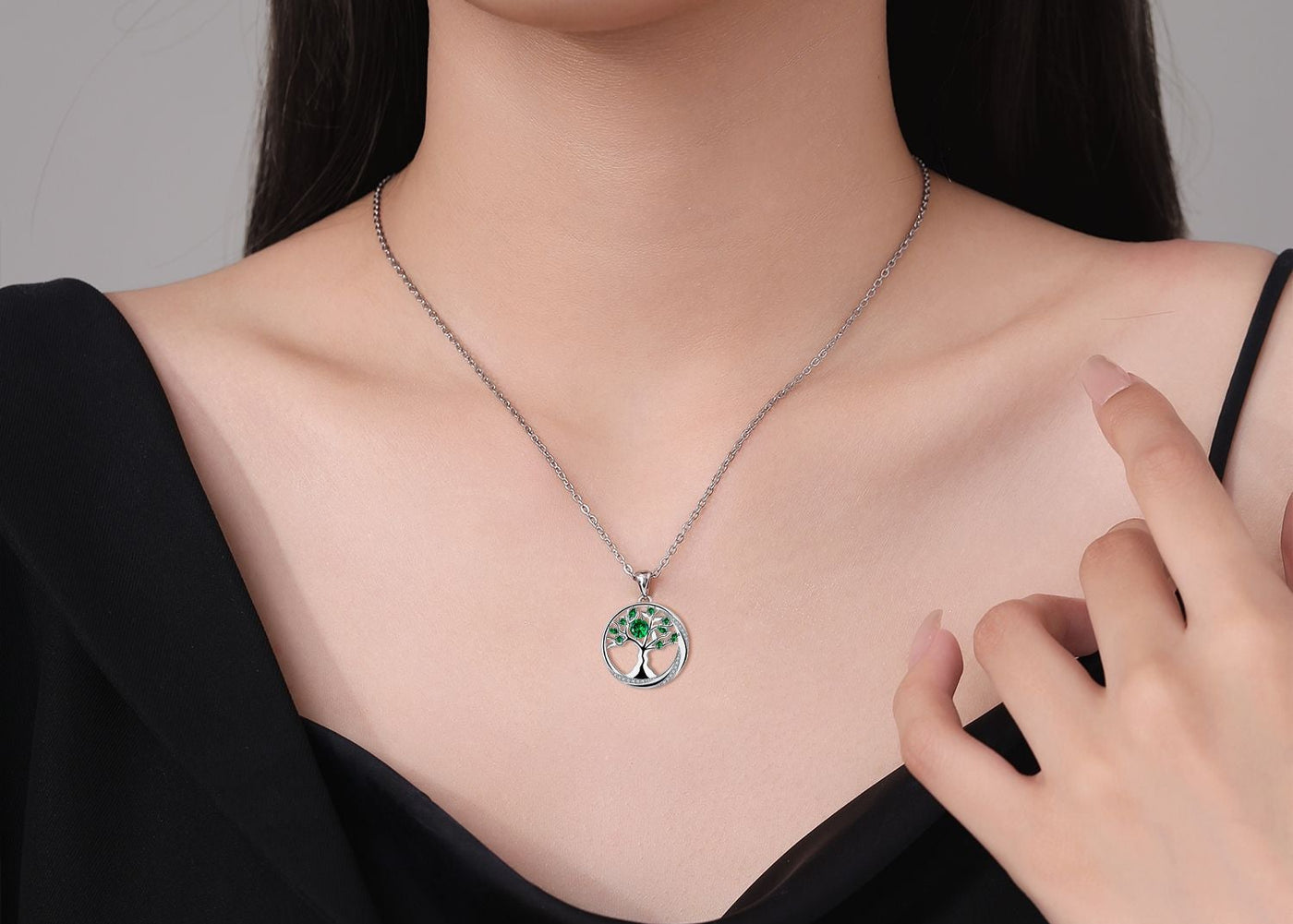 Collar Árbol de la Vida Zen con Incrustaciones – Energía, Luz y Renovación Interior