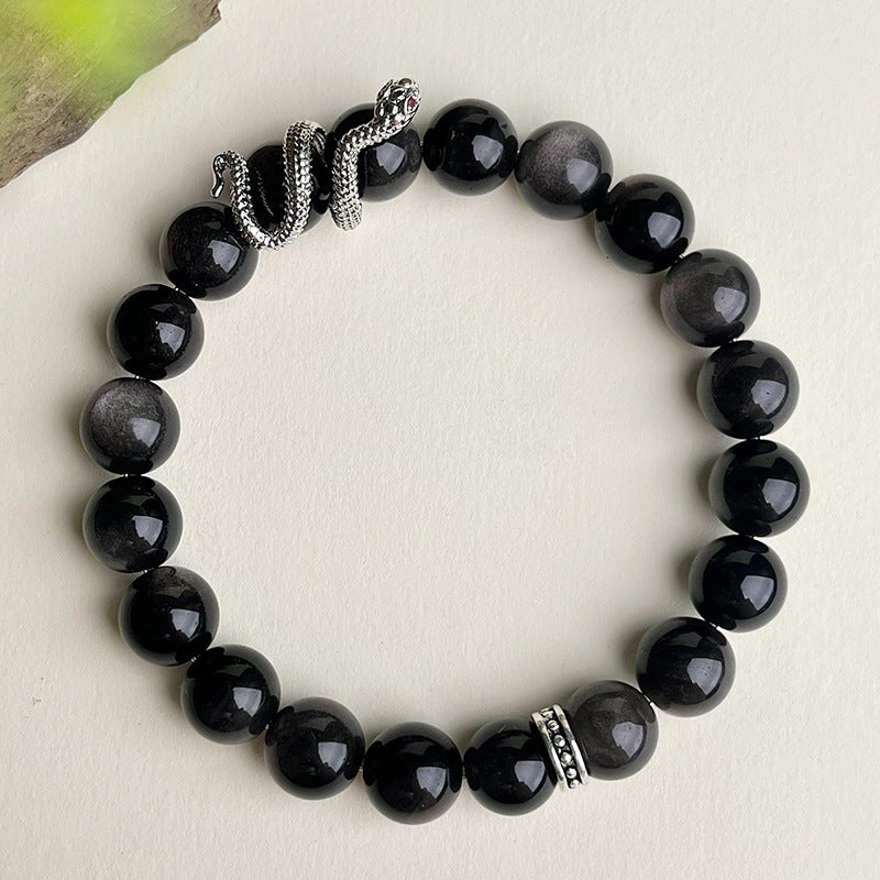 Pulsera de Obsidiana Nevada – Energía Renovada y Protección Espiritual